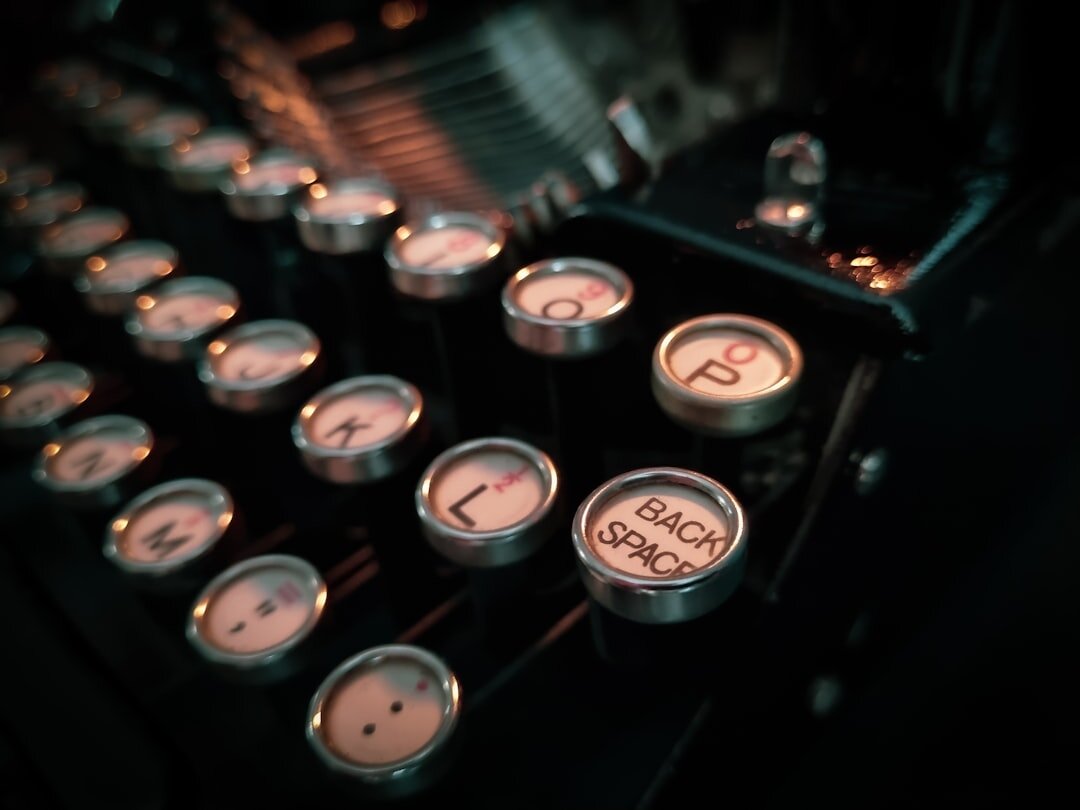 vintage typewriter keys